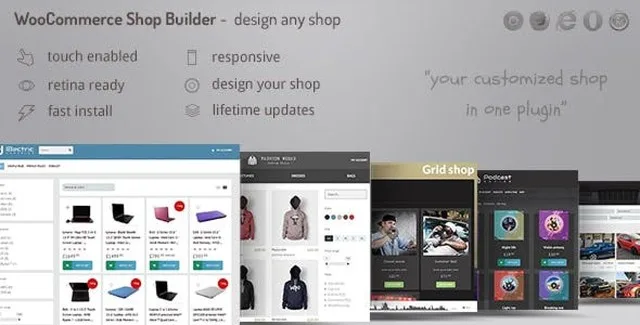 WooCommerce Shop Page Builder WordPress plugin interface for visual store design