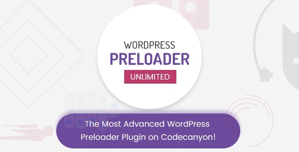 WordPress Preloader Unlimited plugin interface showing multiple preloader animation options