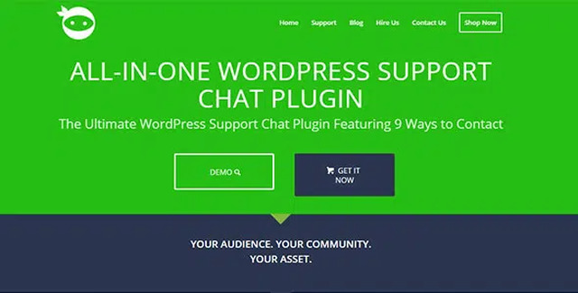 WordPress Support All In One multi-channel chat plugin floating button with messaging options