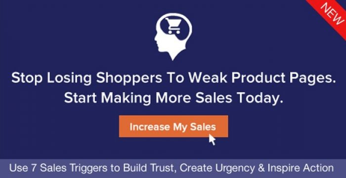XL WooCommerce Sales Triggers Plugin interface showing conversion optimization tools