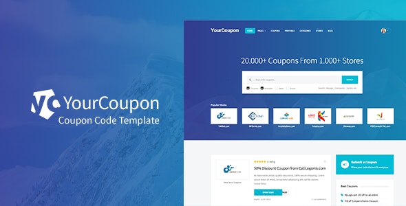 Yourcoupon coupons and deals WordPress theme preview