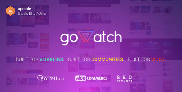 GoWatch video community WordPress theme preview