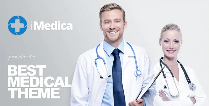 IMedica responsive medical and health WordPress theme dashboard preview