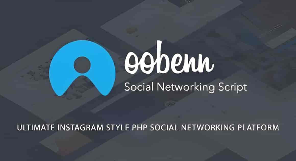 Oobenn Instagram style PHP social networking script interface preview